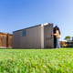 Lifetime 7x14 Plastic Shed Garden Rear Angle