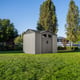 Lifetime 9.5x7 Plastic Shed Garden Front View