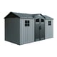 Lifetime 14x7 Side Entry Plastic Shed Angled Studio View