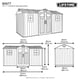 Lifetime 14x7 Side Entry Plastic Shed Dimensions Line Drawing
