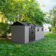 Lifetime 16.5x7 Side Entry Plastic Shed Garden Angle View
