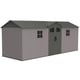 Lifetime 18.5x7 Side Entry Plastic Shed Angled Studio View