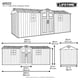 Lifetime 18.5x7 Side Entry Plastic Shed Dimensions Diagram