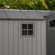Lifetime 18.5x7 Side Entry Plastic Shed Garden Angle View