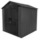 Lifetime 7x7 Plastic Shed with Windows Angled Studio View