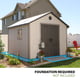 Lifetime 11x11 Plastic Shed Garden Front View