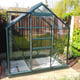 6x4 Green Vitavia Venus Greenhouse with Toughened Glass in Green