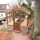 6x8 Swallow Kingfisher Dwarf Wall Wooden Greenhouse