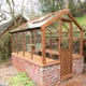 6x8 Swallow Kingfisher Wooden Dwarf Wall Greenhouse