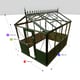 7x10 Janssens Helios Retro Greenhouse Green