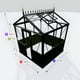 7x7 Janssens Helios Retro Greenhouse Green