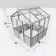 7x7 Janssens Helios Retro Greenhouse White