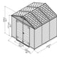 Palram 8x8 Plastic Skylight Grey Shed Dimensions
