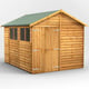 Power 10x8 Overlap Apex Shed Optional Double Doors