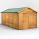 Power 18x8 Overlap Apex Shed No Windows Double Doors