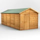 Power 20x8 Overlap Apex Shed No Windows Double Doors