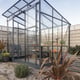 8x6 Grey Vitavia Freya Greenhouse Powdercoated