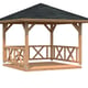 Palmako Betty 3x3m Wooden Pavillion Brown Dip