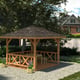 Palmako Betty 3x3m Wooden Pavillion in Brown Dip