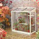 2x3 Access-Harlow Aluminium Mini Lean to Greenhouse in Antique Ivory