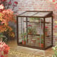 2x3 Access-Harlow Aluminium Mini Lean to Greenhouse in Chestnut