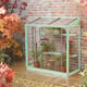 2x3 Access-Harlow Aluminium Mini Lean to Greenhouse in Cotswold Green