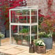 2x3 Access Harewood Lean To Growhouse Toughened Glass in Antique Ivory