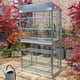 2x3 Access Lean To Greenhouse Toughened Glass Back Option