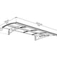 Palram Canopia Amsterdam 2230 Door Canopy Dark Grey Dimensions