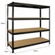 Bulldog 4 Tier 160cm x 60cm Shelving Black Dimensions