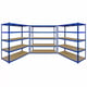 Bulldog 5 Tier 160cm Racking Blue Set of 3