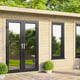Power 18x14ft Pent Log Cabin