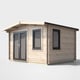 Power 10x12 Chalet Log Cabin Door Right