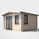 Power 12x12 Chalet Log Cabin Door Right