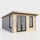 Power 12x14 Pent Log Cabin Left Hand Door