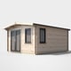 Power 12x16 Chalet Log Cabin Door Right