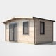 Power 10x14 Chalet Log Cabin Door Right