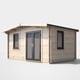 Power 10x14 Chalet Log Cabin Door Right