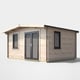 Power 12x14 Chalet Log Cabin Door Right