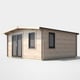 Power 16x14 Chalet Log Cabin Door Right