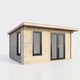 Power 14x8ft Pent Log Cabin Right Hand Door