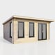 Power 16x12ft Pent Log Cabin Doors Right