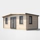 Power 10x18 Chalet Log Cabin Door Centre
