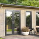 Power 18x16 Apex Log Cabin Left Doors