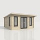 Power 18x16ft Pent Log Cabin Doors Central