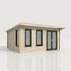 Power 18x16ft Pent Log Cabin Doors Right