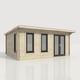 Power 20x16 Pent Log Cabin Right Doors