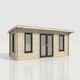 Power 20x8 Pent Log Cabin Double Doors