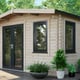 Power Chalet 10x12 Log Cabin Door Left