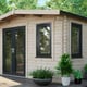Power Chalet 8x12 Log Cabin Door Left